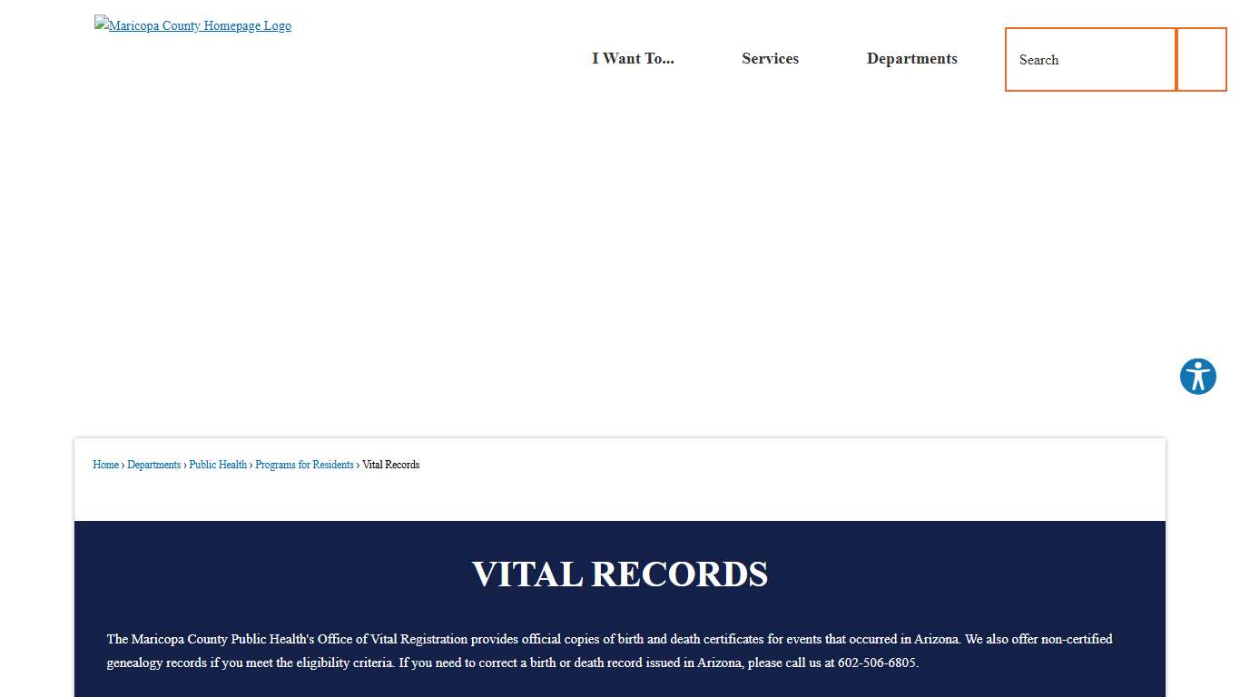 Vital Records | Maricopa County, AZ